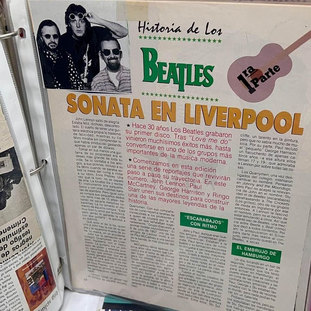 The Beatles scrap book memorabilia